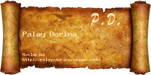 Palay Dorina névjegykártya